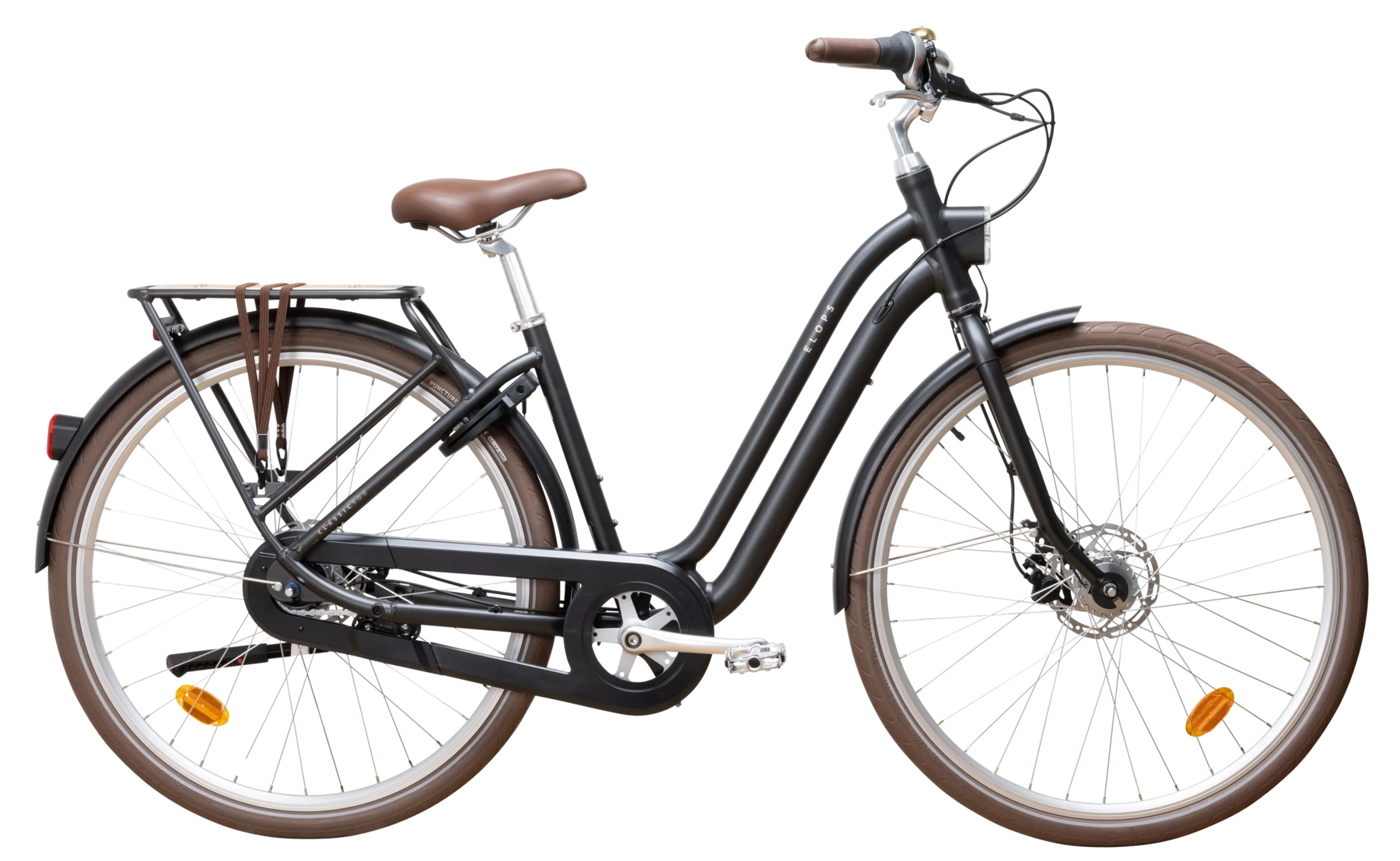 BICICLETA ELOPS 900 CUADRO BAJO DE ALUMINIO - NEGRA