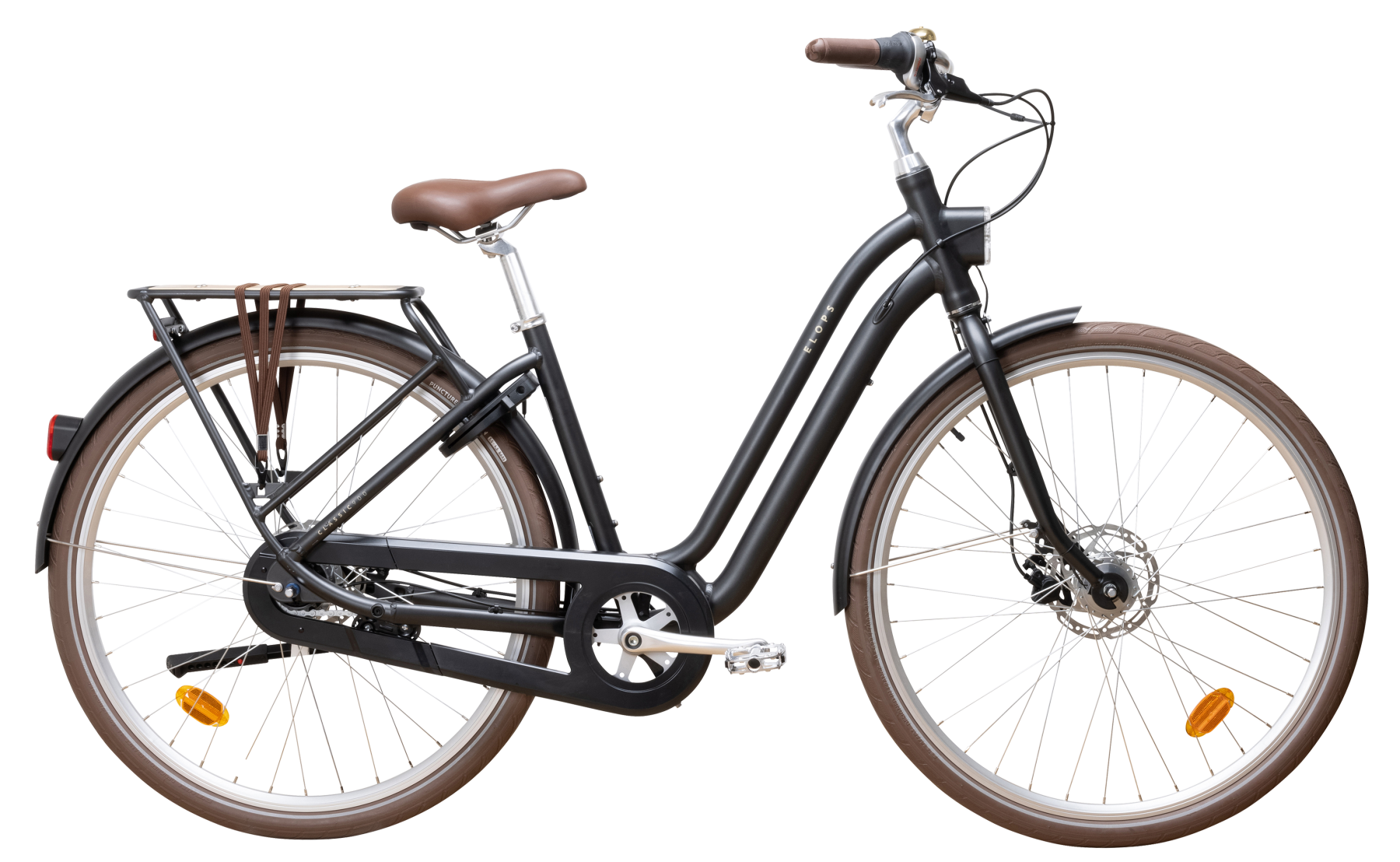 BICICLETA ELOPS 900 CUADRO BAJO DE ALUMINIO - NEGRA