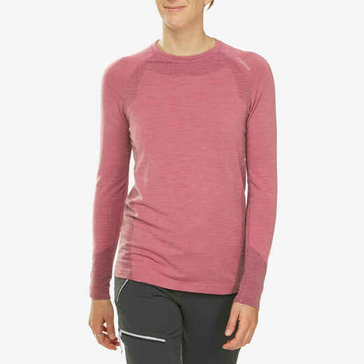 
      Women's Long Sleeve Seamless Wool T-Shirt - ALPINISM
  