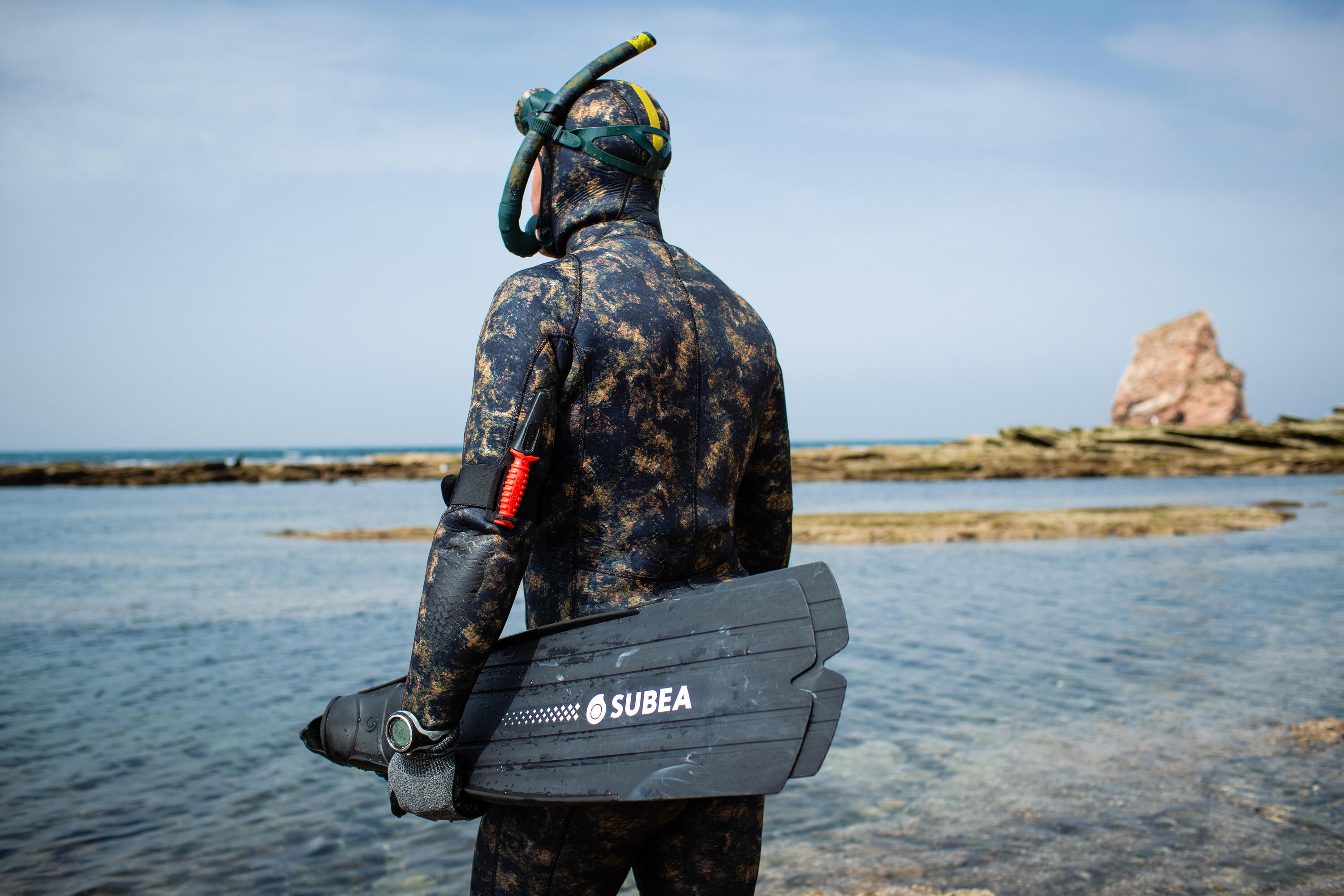 Aletas De Pesca Submarina Apnea Subea SPF 500 Negras 8/9