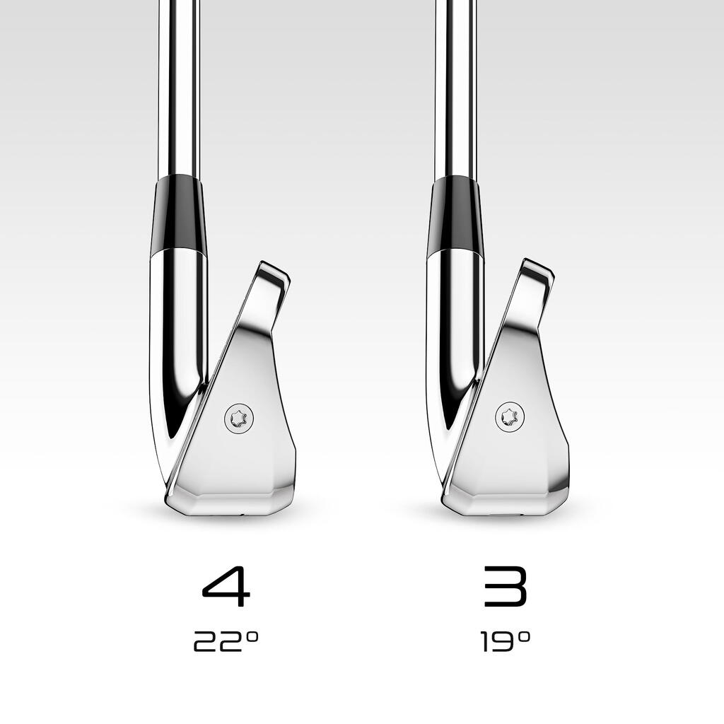 Golfo lazdos kairiarankiams „utility iron“ „900“ („3-iron“ ir „4-iron“), 2 dydžio, grafitiniu kotu, didelio greičio