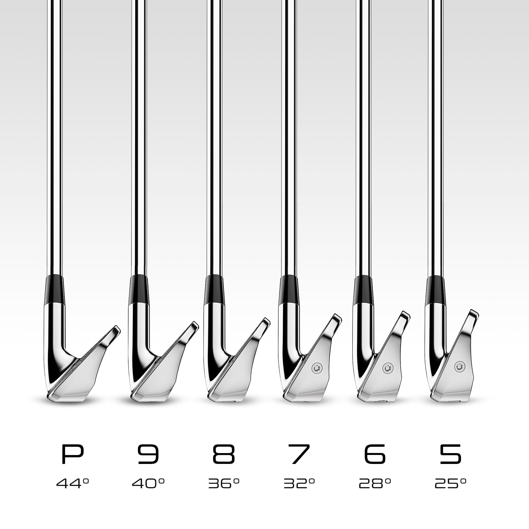 LH Iron Golf Set - Combo 900 (5 to PW) S2 HS Steel - INESIS