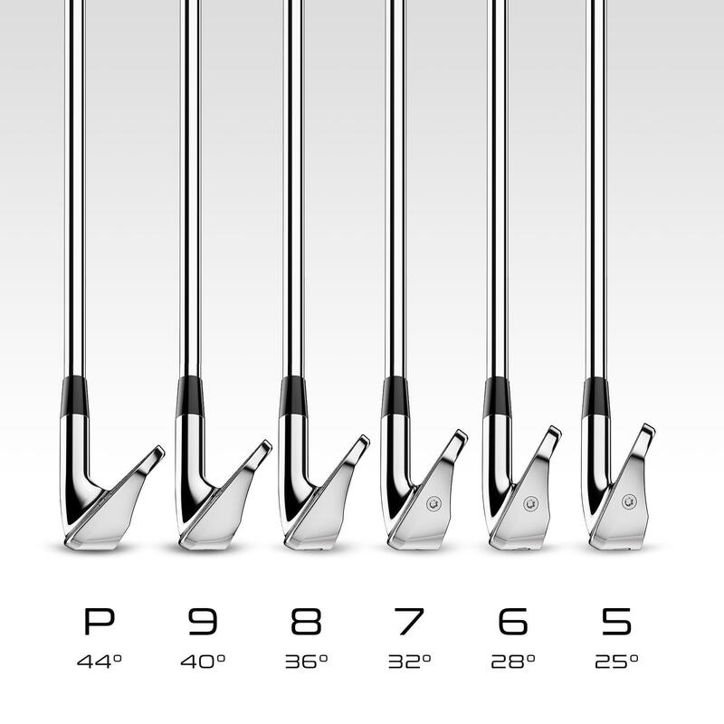 Série fers golf gaucher acier taille 2 vitesse rapide - INESIS 900 Combo