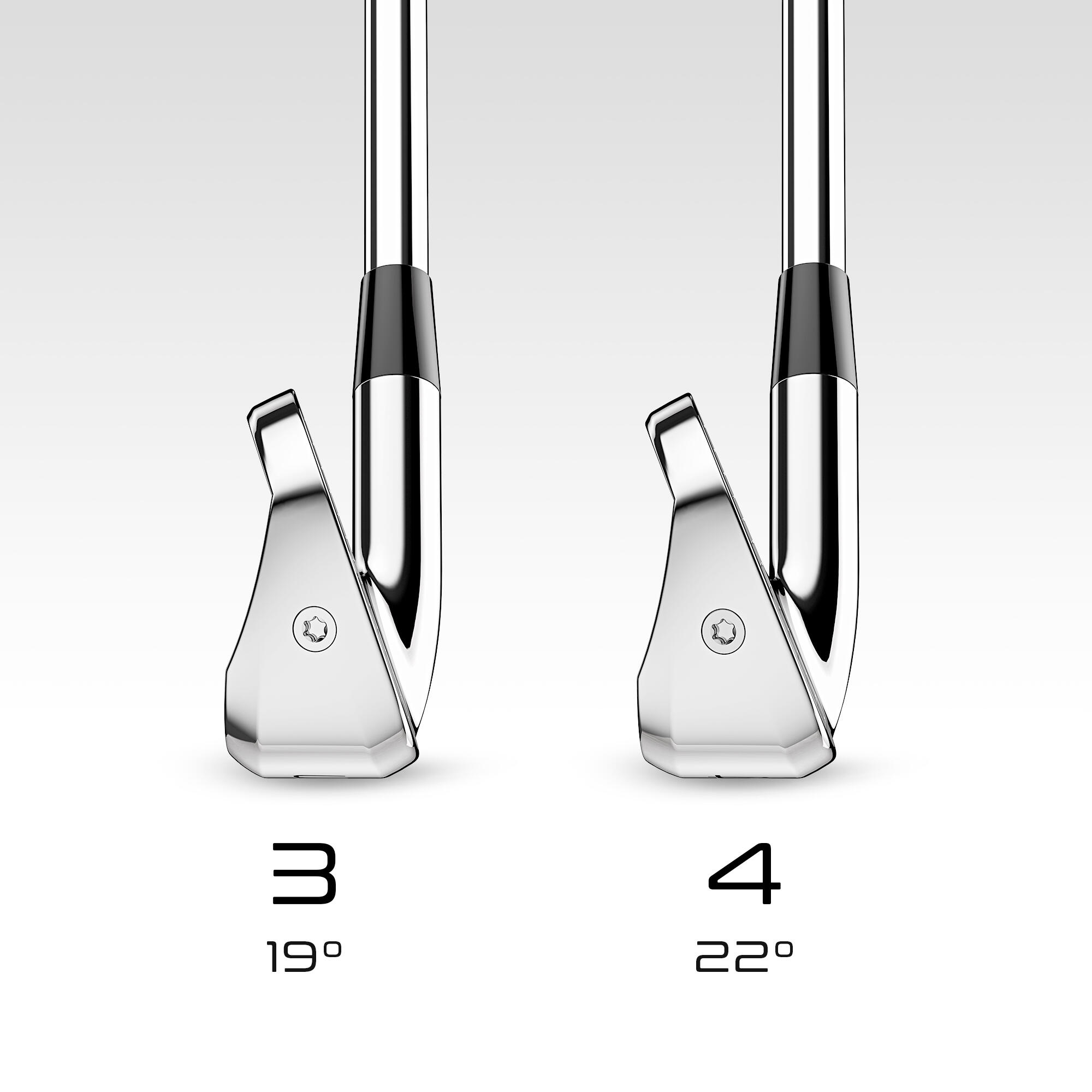 Right-Handed Golf Iron - Utility 900 S2 Fast Speed Steel 3 and 4 Iron - INESIS
