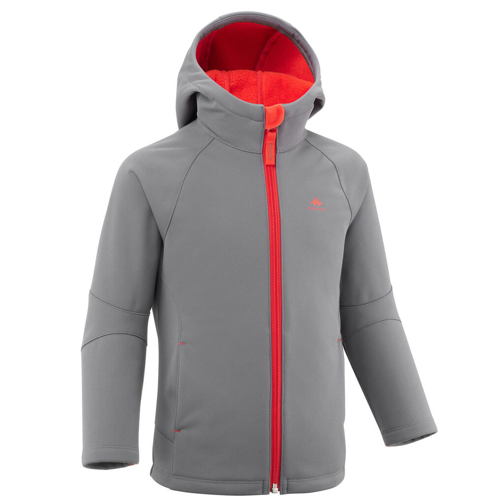 Softshelljacke Wandern MH550 Kleinkinder Jungen Gr. 92–116 orange 