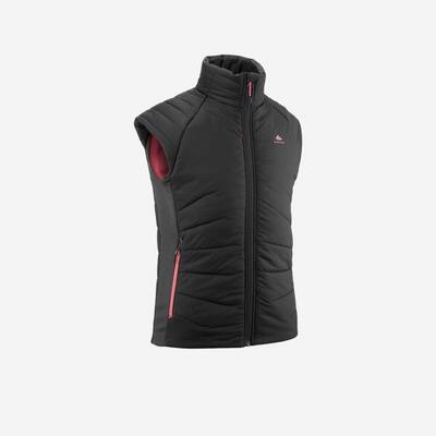 Gewatteerde hybride wandelbodywarmer voor kinderen donkergrijs 7-15 jaar