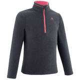 Kids’ Hiking Fleece - MH100 Aged 7-15 - Dark Grey