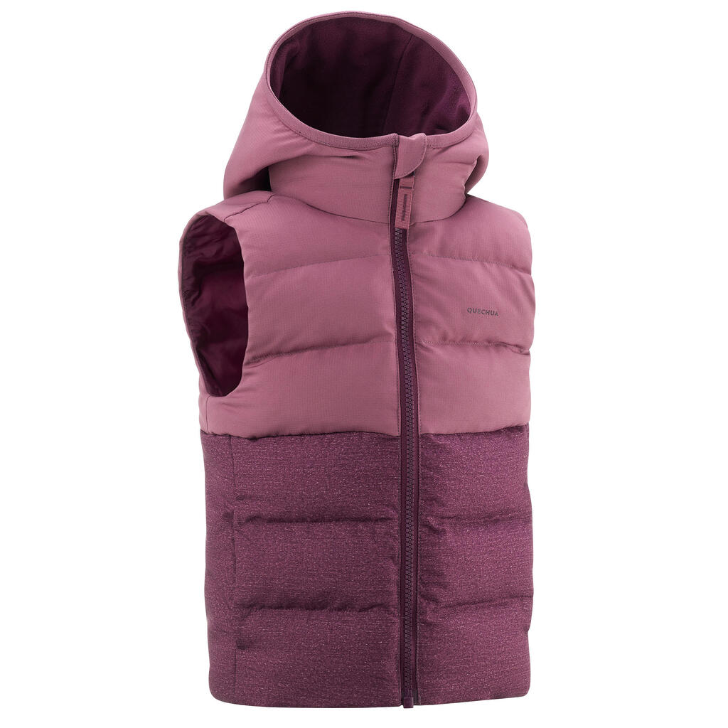 Kids’ hiking sleeves padded jacket - age 2-6 years - purple