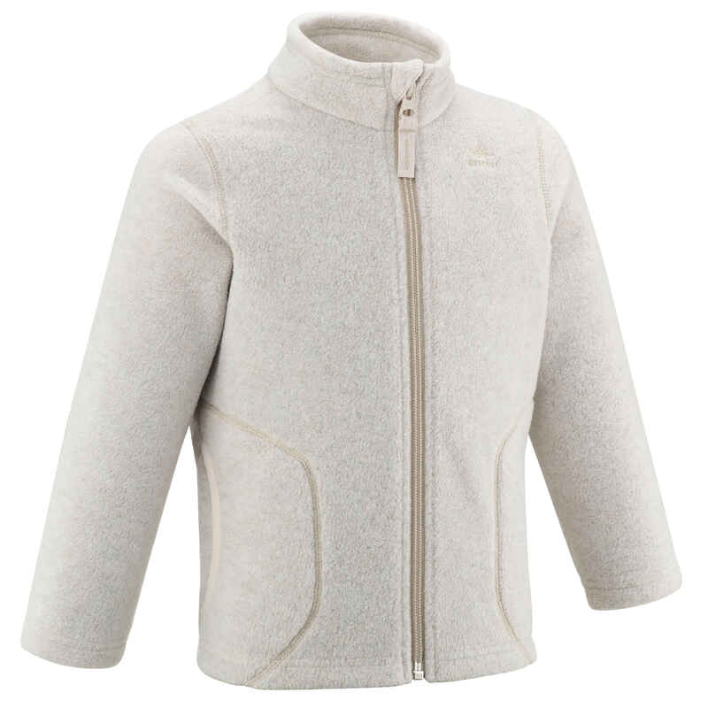 Fleecejacke Wandern MH150 Kleinkinder Gr. 92–116 beige Fleecejacke Wandern MH150 Kleinkinder Gr. 92–116 beige