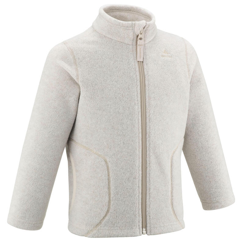 Veste polaire de randonnée - MH150 beige - enfant 2-6 ans
