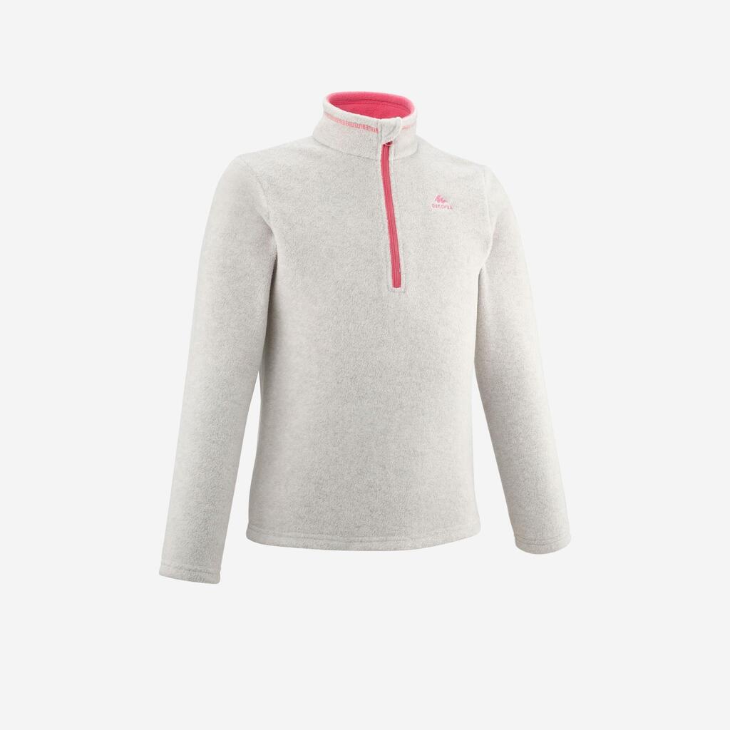 Kids’ hiking fleece - mh100 aged 7-15 - beige