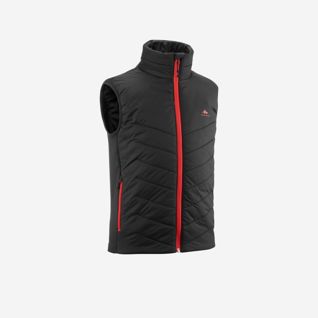 Kids' 7-15 Years Hiking Hybrid Padded Sleeveless Jacket - black