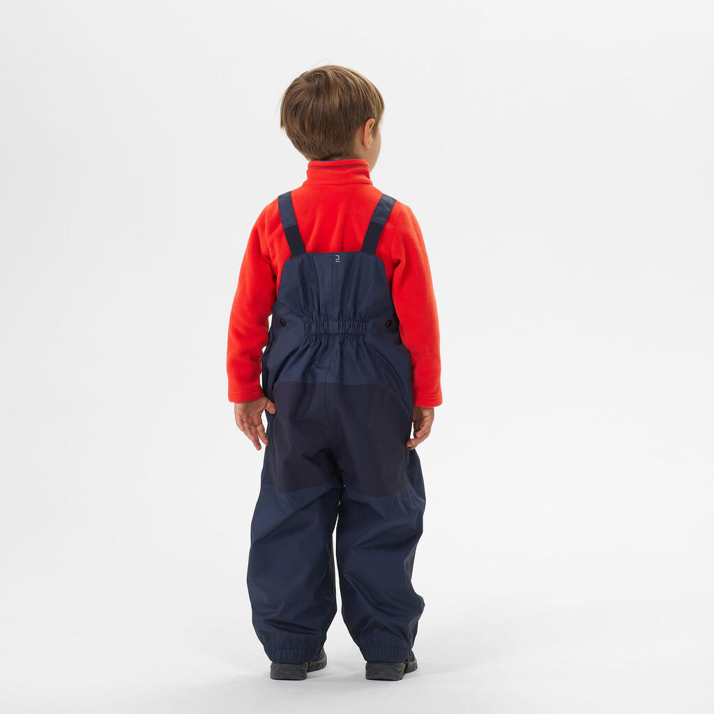 Kids’ Waterproof Hiking Salopettes - Aged 2-6 - Navy Blue