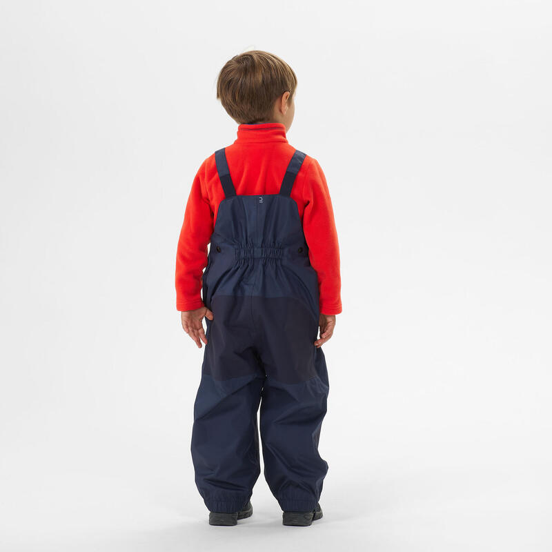 Waterdichte wandelbroek met bretels voor kinderen marineblauw 2-6 jaar