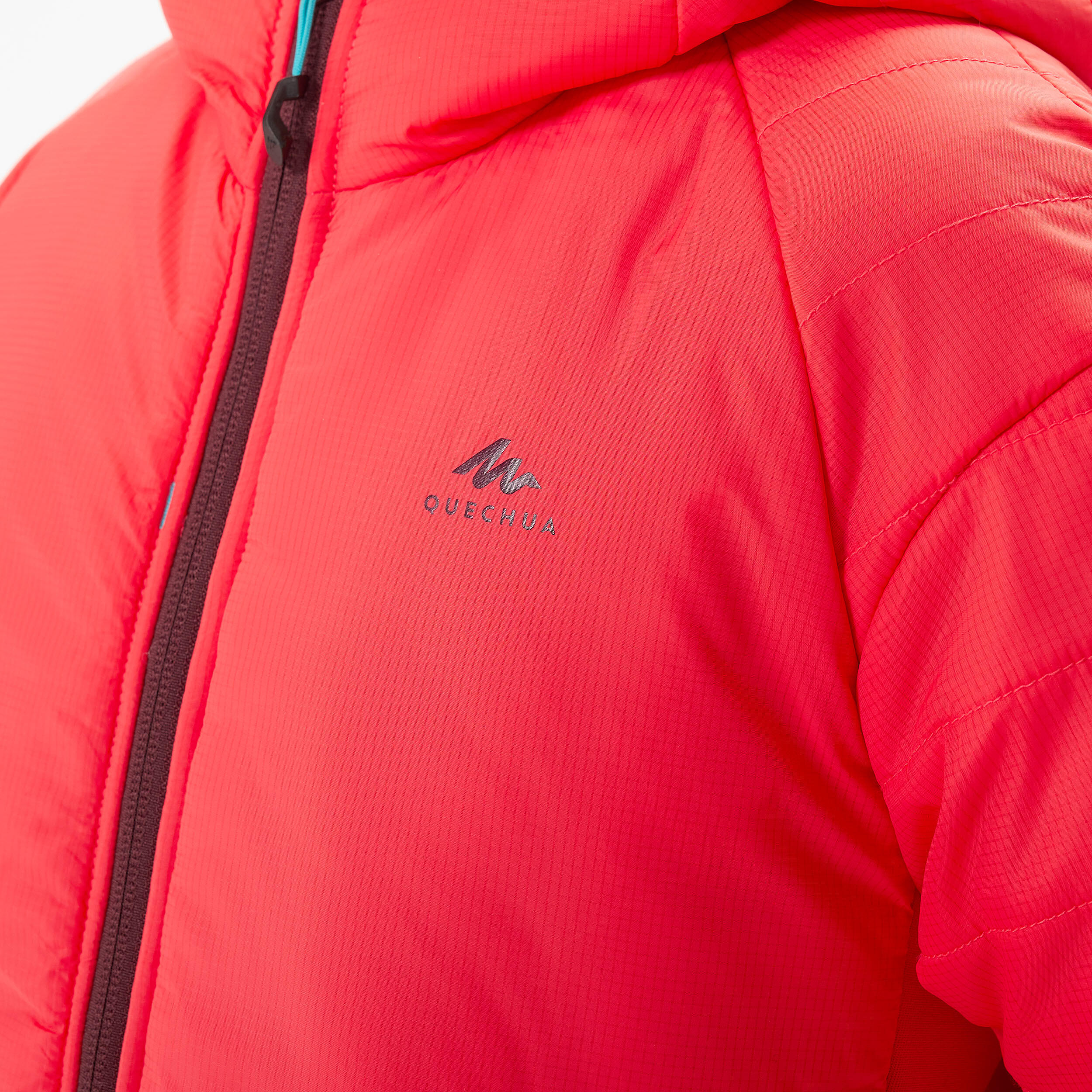 KIDS’ PADDED HIKING JACKET - HYBRID AGED 7-15 - CORAL 9/9