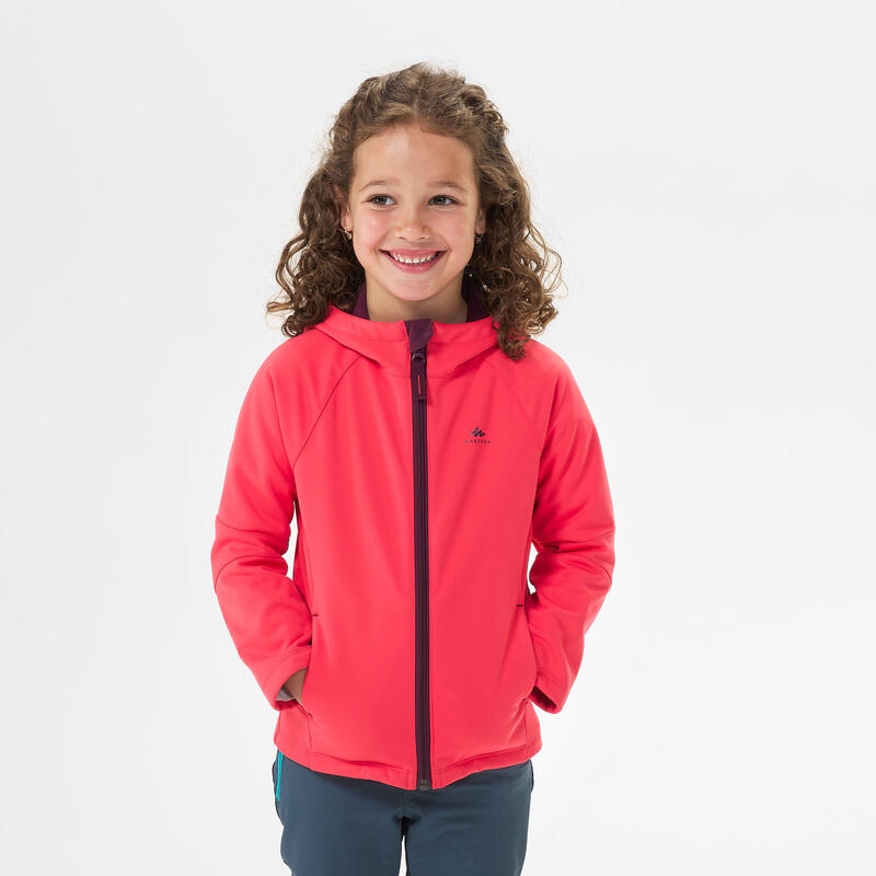 Softshell jas voor wandelen kinderen MH550 roze 2- 6 jaar