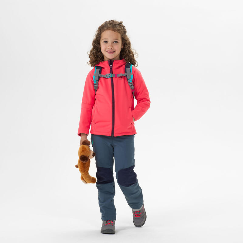 Softshell jas voor wandelen kinderen MH550 roze 2- 6 jaar