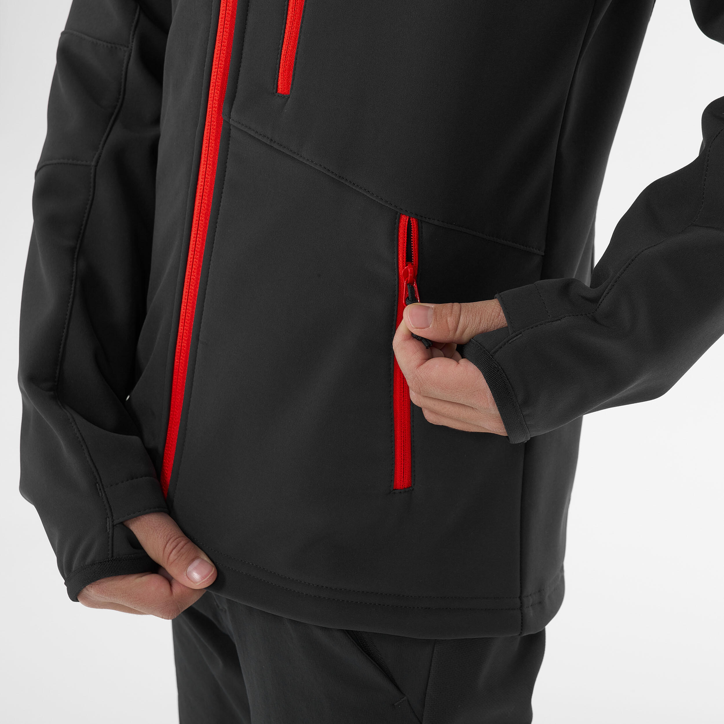 Kids’ hiking softshell jacket MH900 - 7-15 years - Black 10/20