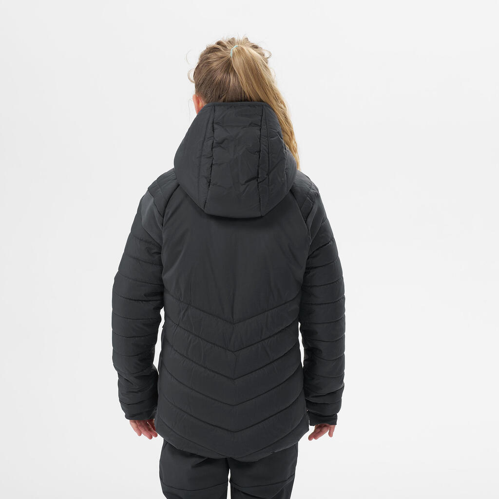 Wattierte Wanderjacke Kinder Gr. 92–116 warm - MH500 grau