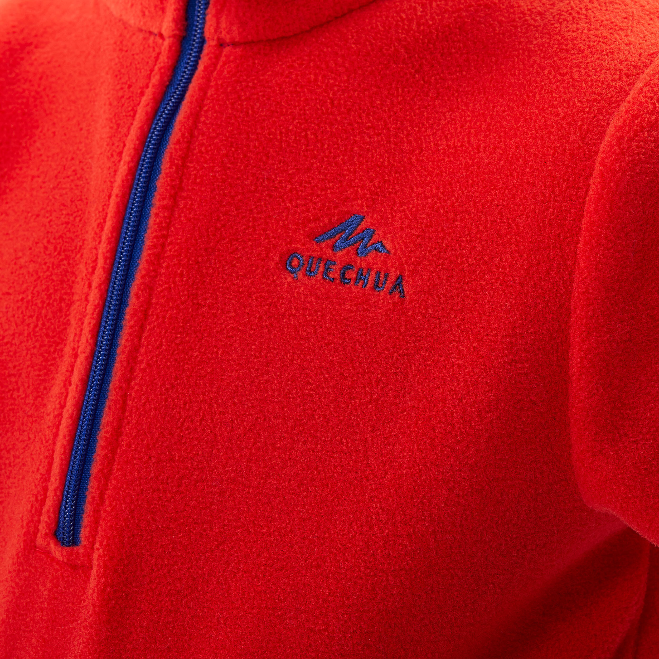 Sudadera de senderismo de forro polar roja para niños de 2 a 6 años MH100 3/22