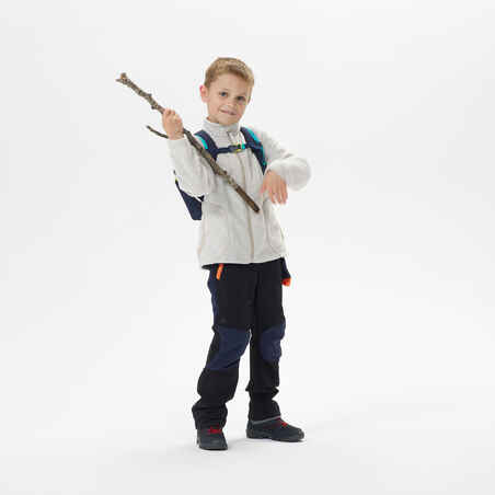 Kids’ Hiking Fleece Jacket MH100 - 2-6 years - Zip - Beige