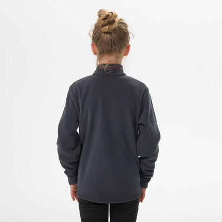 Kids’ Hiking Fleece - MH100 Aged 7-15 - Dark Grey