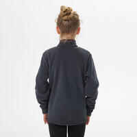 Kids’ Hiking Fleece - MH100 Aged 7-15 - Dark Grey