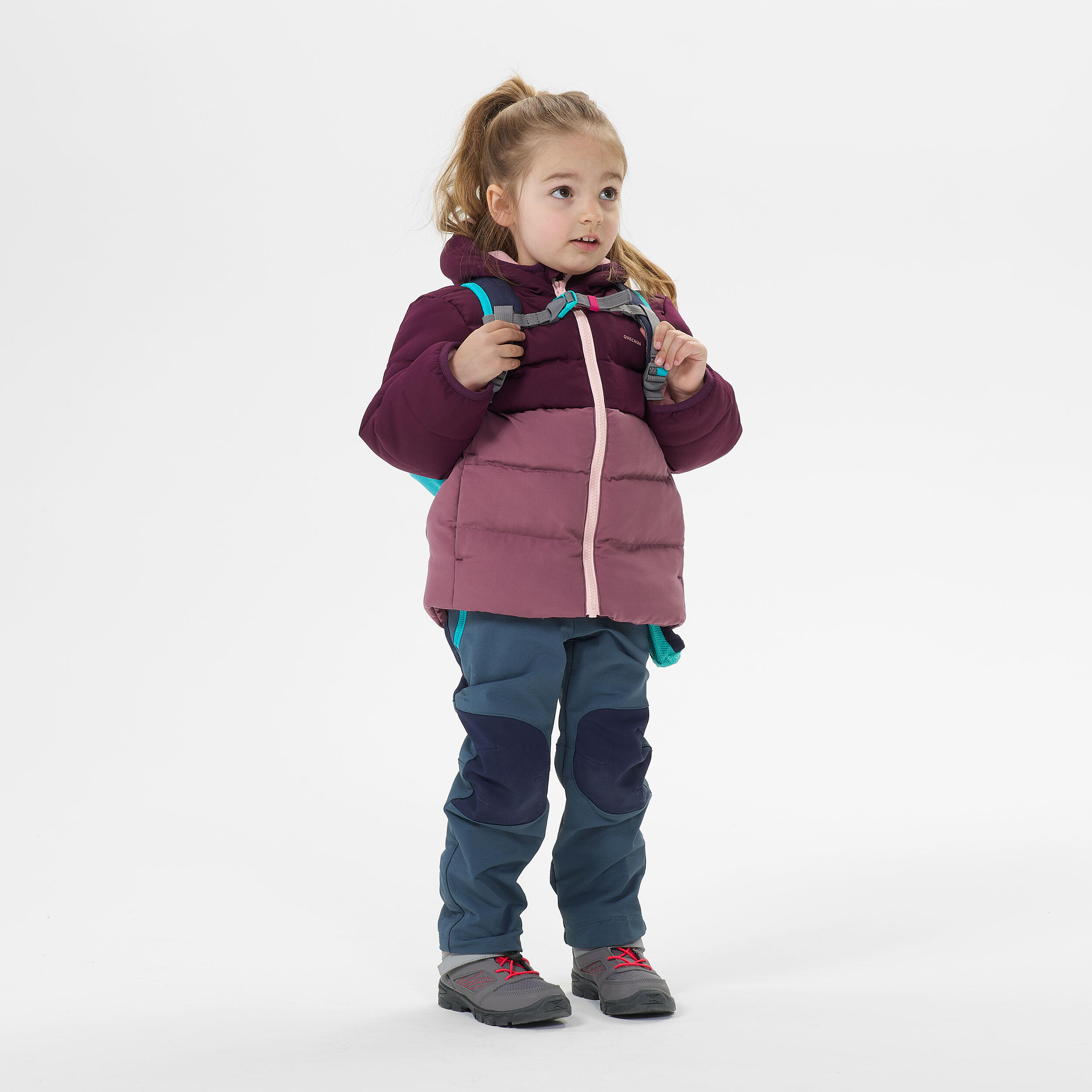 Chamarra acolchada de senderismo. Morado. Niños 2-6 años  2/8