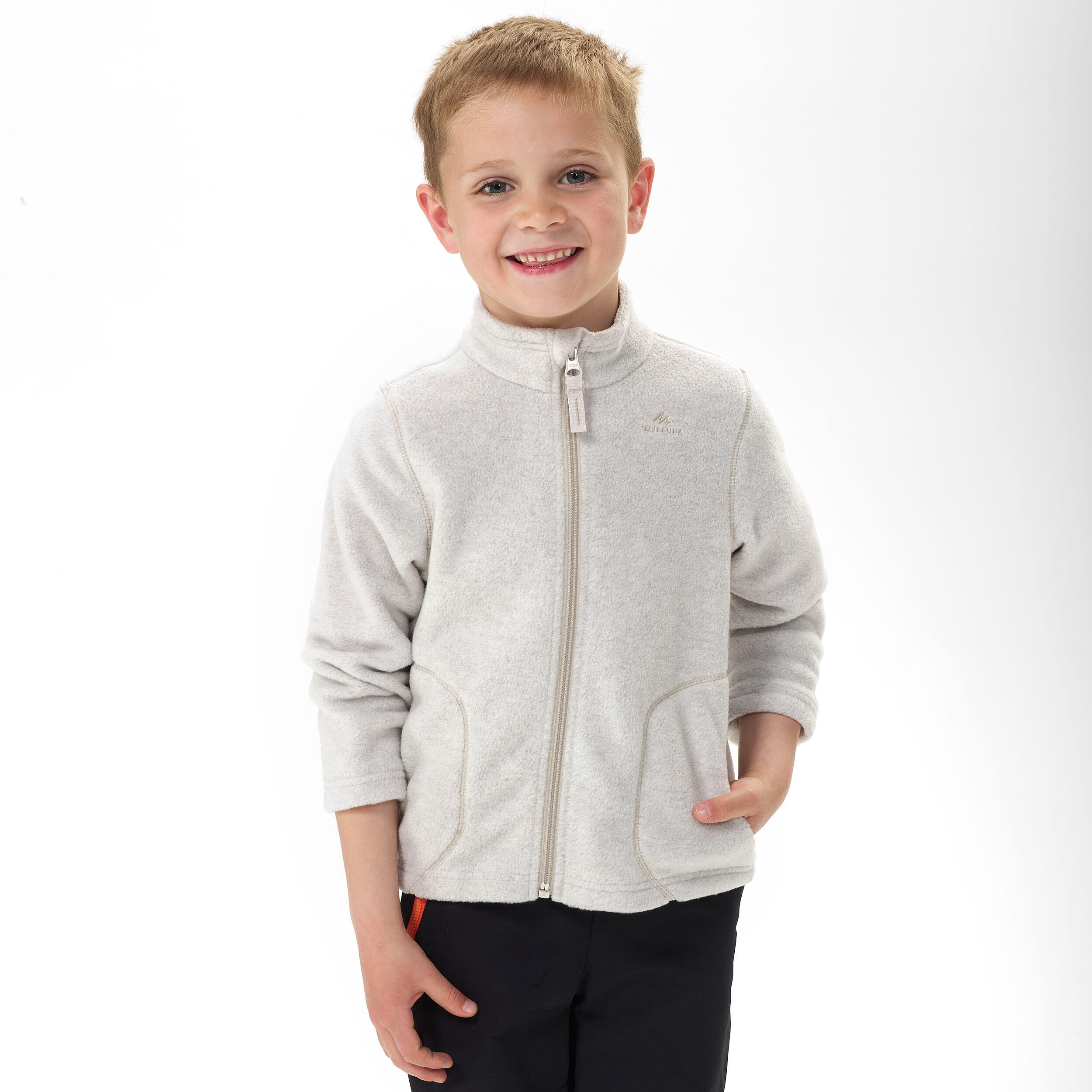 Chamarra de senderismo polar beige para niños de 2 a 6 años MH100 14/16