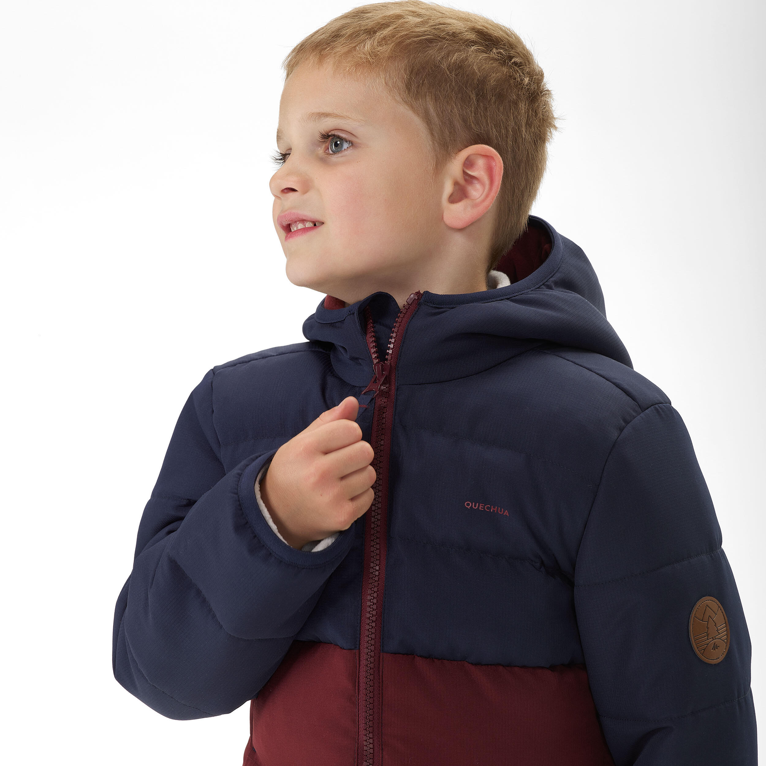 Manteau d'hiver enfant – NH 500 bordeaux - QUECHUA