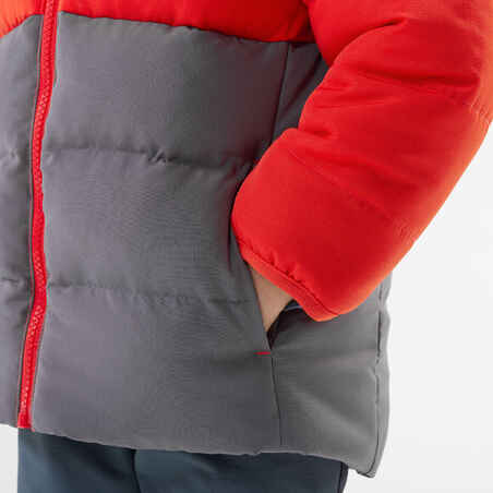 Kids’ Hiking Padded Jacket - Aged 2-6 - Orange and Grey