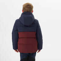 Kids’ Hiking Down Jacket Age 2-6 Years - Burgundy/Blue