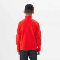 Kids' 7-15 Years Hiking Fleece MH100 - red