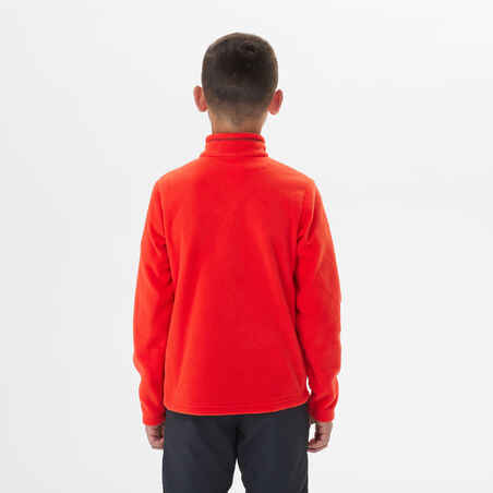 Kids' 7-15 Years Hiking Fleece MH100 - red