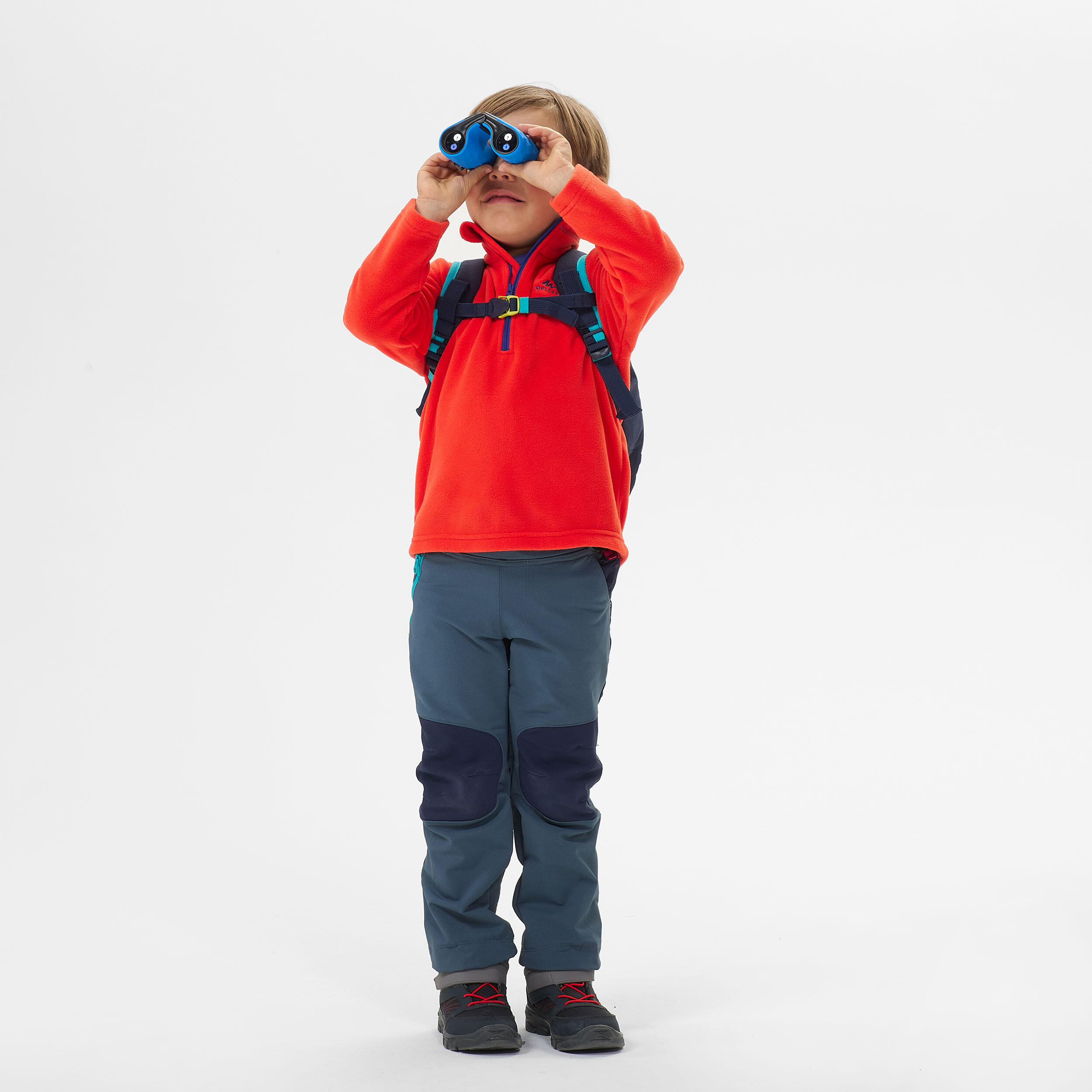 Sudadera de senderismo de forro polar roja para niños de 2 a 6 años MH100 7/22