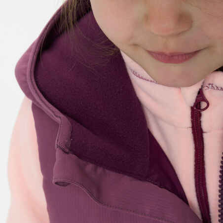 Kids’ Hiking Sleeves Padded Jacket - Age 2-6 years - Purple