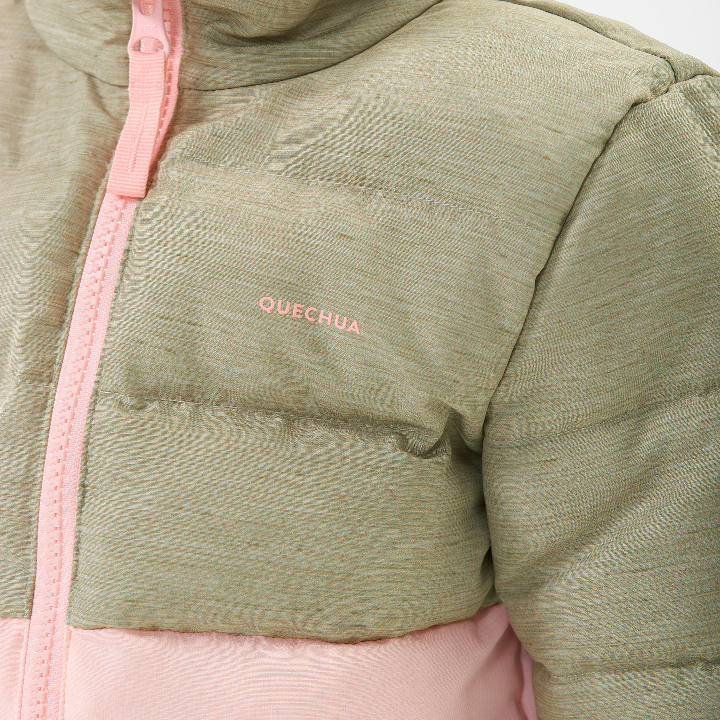 Gewatteerde wandeljas voor kinderen 2-6 jaar roze/beige 5/5