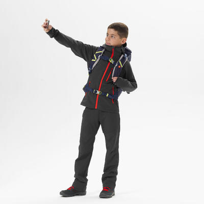 Softshelljacke Kinder Gr. 122–170 Wandern - MH900 schwarz