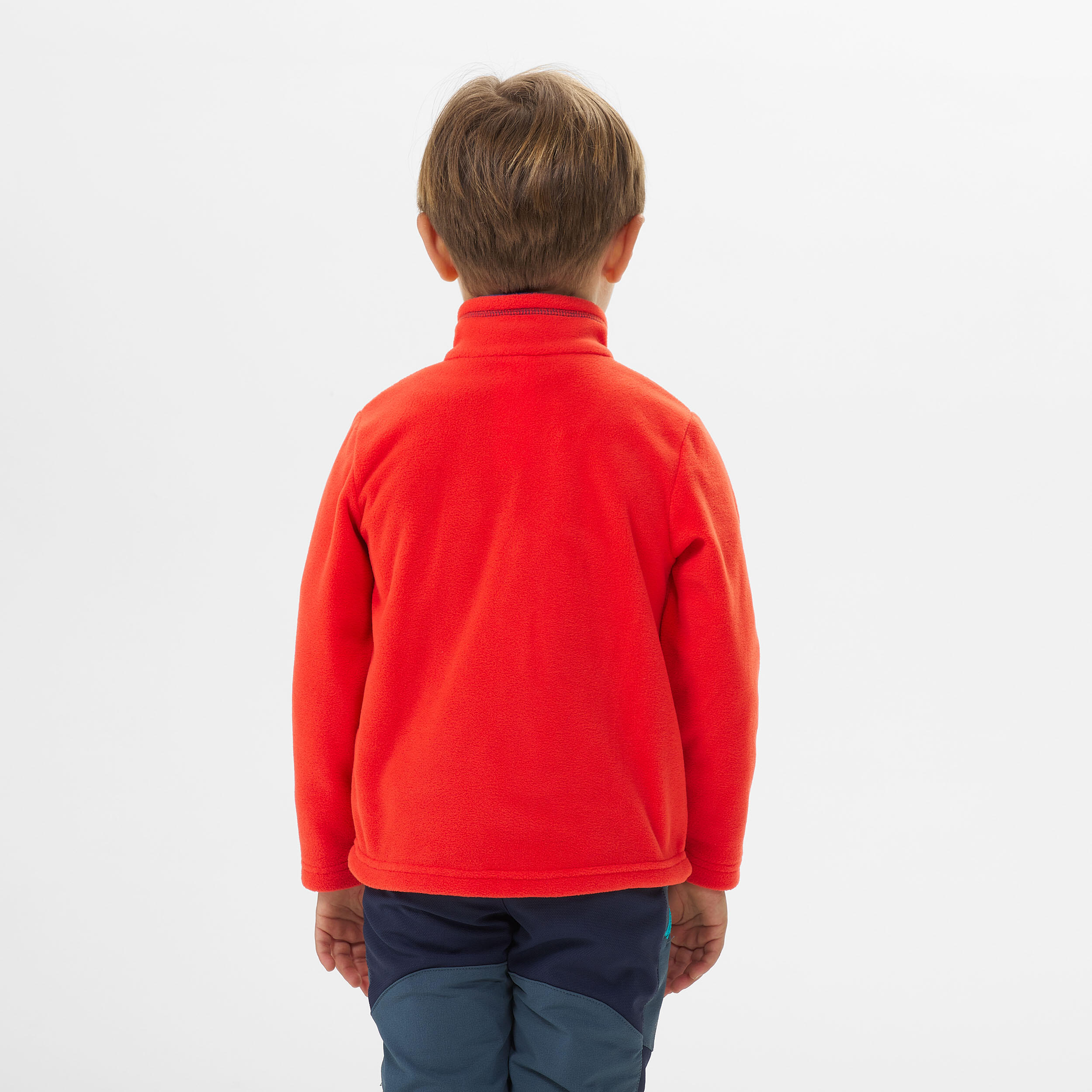 Sudadera de senderismo de forro polar roja para niños de 2 a 6 años MH100 9/22