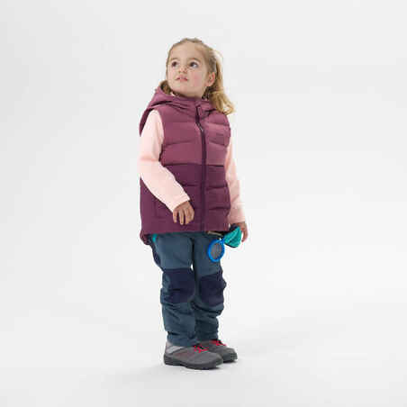 Kids’ Hiking Sleeves Padded Jacket - Age 2-6 years - Purple