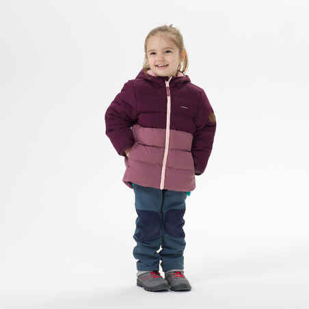 Kids’ Hiking Padded Jacket - Aged 2-6 - Purple