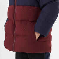 Kids’ Hiking Down Jacket Age 2-6 Years - Burgundy/Blue