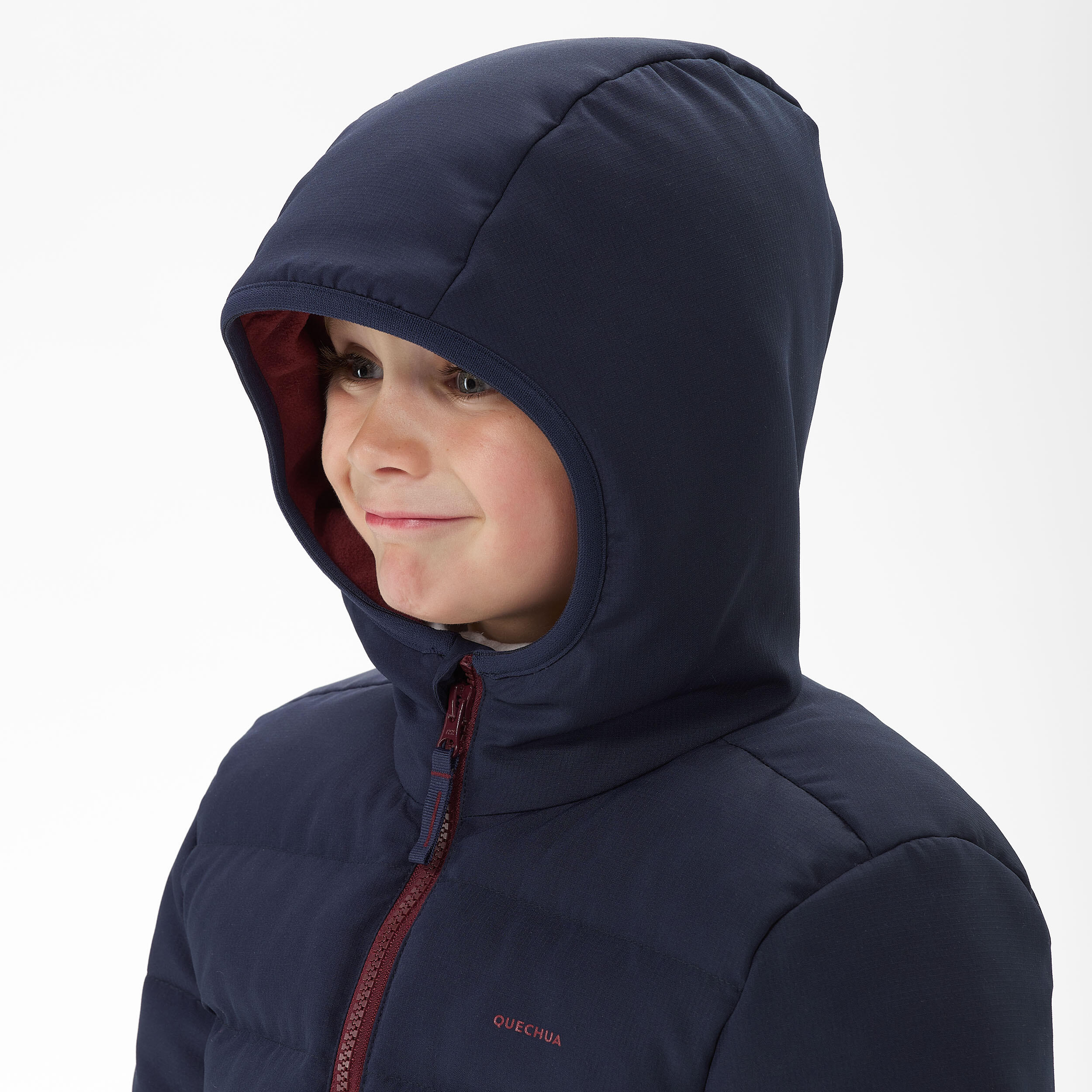 Manteau d'hiver enfant – NH 500 bordeaux - QUECHUA