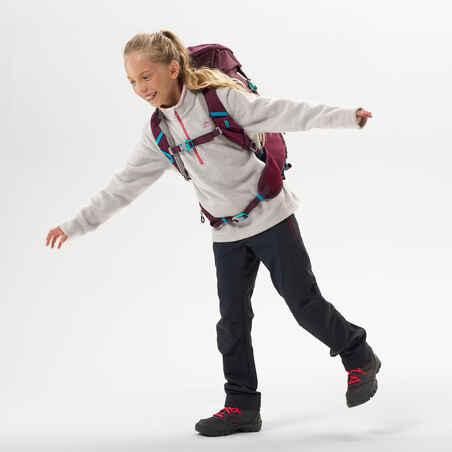 Kids’ Hiking Fleece - MH100 Aged 7-15 - Beige