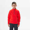 Polaire de randonnée - MH100 rouge - enfant 7-15 ans