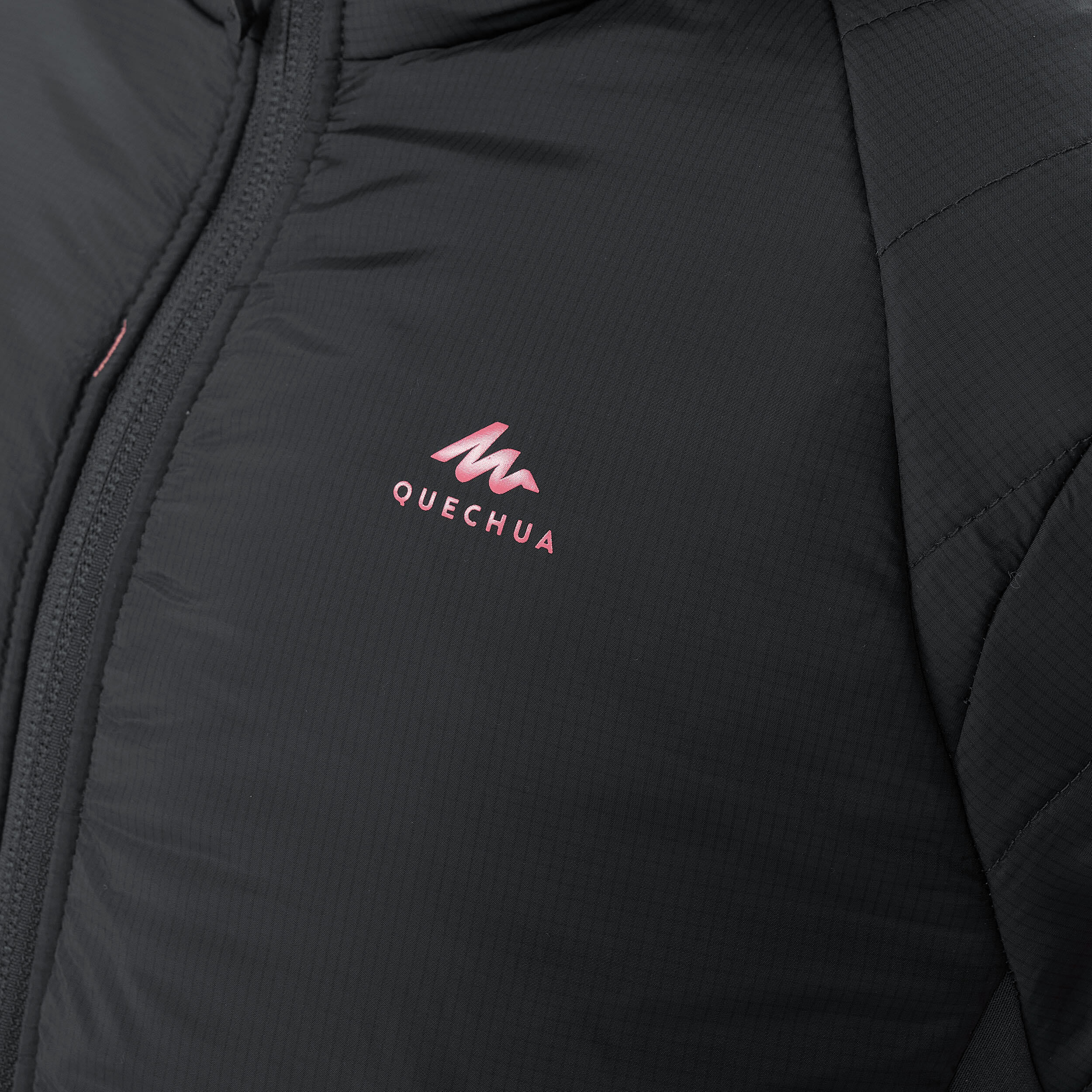 KIDS’ PADDED HIKING JACKET - HYBRID AGED 7-15 - DARK GREY 8/13