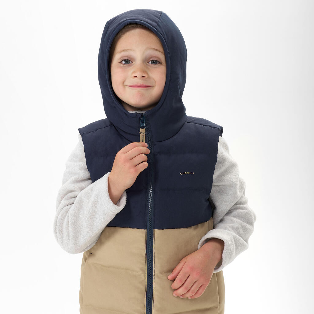 Wattierte Weste Kleinkinder Gr. 92–116 Wandern - beige/blau 