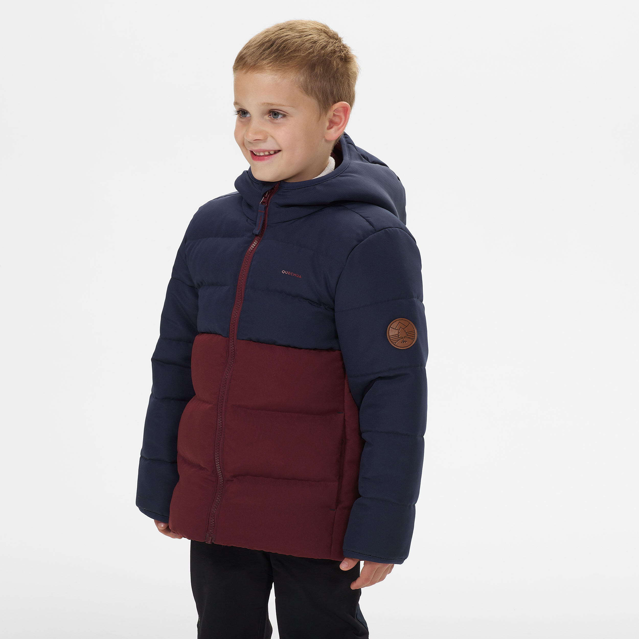 Kids' Winter Jacket - NH 500 Bordeaux - Navy blue, Bordeaux - Quechua ...