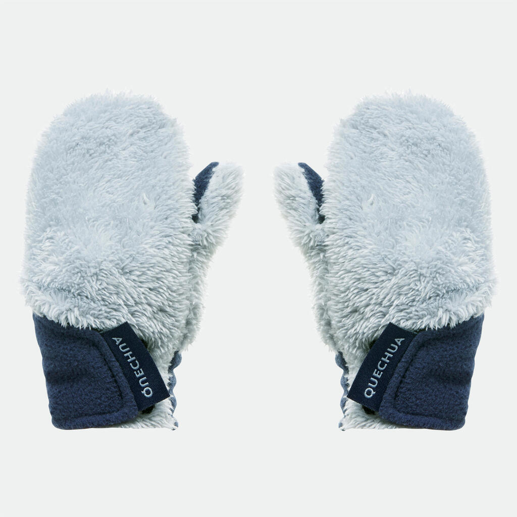 KIDS’ HIKING  MITTENS - SH100 FLEECE - AGED 18 MONTHS-4 YEARS