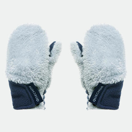 Moufles polaires enfant 18 mois - 4 ans, HIKE100 bleu